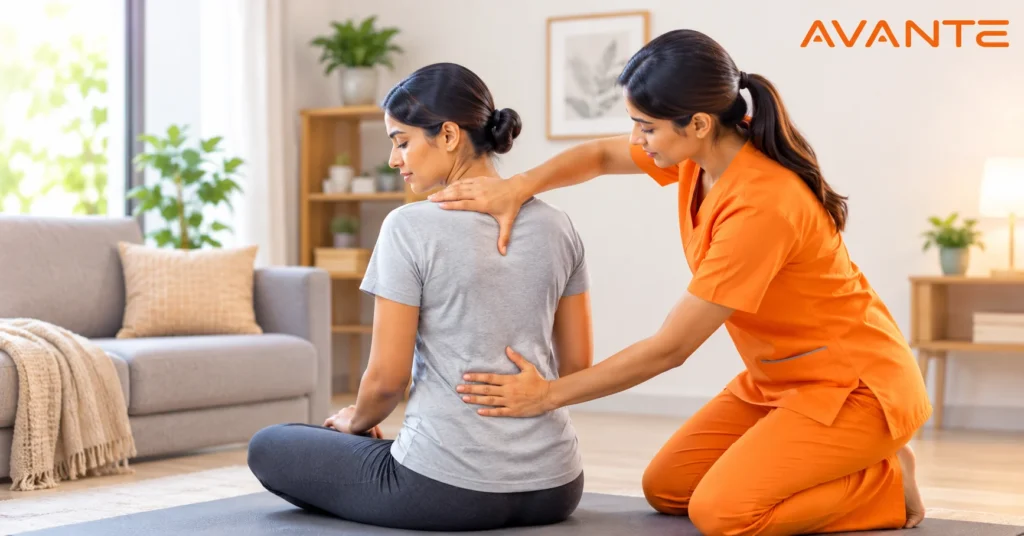 back pain physiotherapy at home in Kolkata by Avante Health